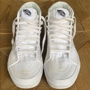 White high top Vans - Canvas SK8-HI
